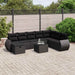 Set mobilier de grădină cu perne, 9 piese, negru, poliratan - WALTI WALTI
