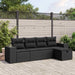 Set mobilier de grădină cu perne, 5 piese, negru, poliratan - WALTI WALTI