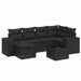 Set canapele de grădină cu perne, 7 piese, negru, poliratan - WALTI WALTI