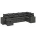 Set canapele de grădină cu perne, 7 piese, negru, poliratan - WALTI WALTI