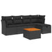 Set mobilier de grădină cu perne, 6 piese, negru, poliratan - WALTI WALTI