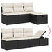Set mobilier de grădină cu perne, 8 piese, negru, poliratan - WALTI WALTI