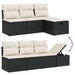 Set mobilier de grădină cu perne, 8 piese, negru, poliratan - WALTI WALTI