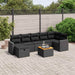 Set mobilier de grădină cu perne, 8 piese, negru, poliratan - WALTI WALTI