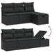 Set mobilier de grădină cu perne, 9 piese, negru, poliratan - WALTI WALTI
