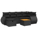 Set canapele de grădină cu perne, 7 piese, negru, poliratan - WALTI WALTI