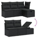 Set mobilier de grădină cu perne, 6 piese, negru, poliratan - WALTI WALTI