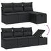 Set mobilier de grădină cu perne, 8 piese, negru, poliratan - WALTI WALTI