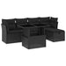 Set mobilier de grădină cu perne, 6 piese, negru, poliratan - WALTI WALTI