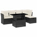 Set mobilier de grădină cu perne, 6 piese, negru, poliratan - WALTI WALTI