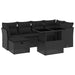 Set canapele de grădină cu perne, 7 piese, negru, poliratan - WALTI WALTI