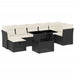 Set mobilier de grădină cu perne, 8 piese, negru, poliratan - WALTI WALTI