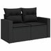 Set mobilier de grădină cu perne, 6 piese, negru, poliratan - WALTI WALTI