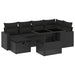 Set canapele de grădină cu perne, 7 piese, negru, poliratan - WALTI WALTI