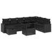 Set mobilier de grădină cu perne, 9 piese, negru, poliratan - WALTI WALTI