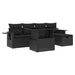 Set mobilier de grădină cu perne, 6 piese, negru, poliratan - WALTI WALTI