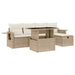 Set canapele de grădină cu perne, 6 piese, bej, poliratan - WALTI WALTI