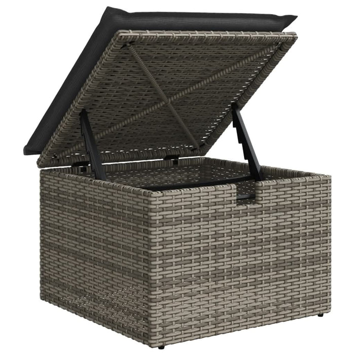 Set mobilier grădină cu perne, 6 piese, gri, poliratan - WALTI WALTI