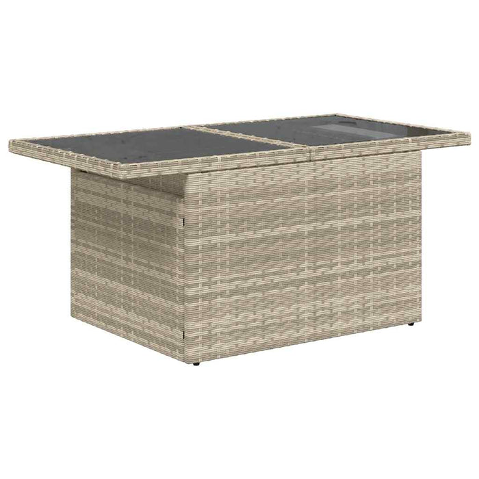 Set canapele de grădină cu perne, 6 piese gri deschis poliratan WALTI