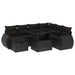 Set mobilier de grădină cu perne, 8 piese, negru, poliratan - WALTI WALTI