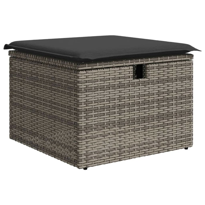 Set mobilier grădină cu perne, 6 piese, gri, poliratan - WALTI WALTI