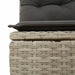 Set mobilier de grădină cu perne, 8 piese gri deschis poliratan - WALTI WALTI