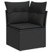 Set mobilier de grădină cu perne, 9 piese, negru, poliratan - WALTI WALTI