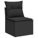 Set mobilier de grădină cu perne, 9 piese, negru, poliratan - WALTI WALTI