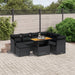 Set mobilier de grădină cu perne, 8 piese, negru, poliratan - WALTI WALTI