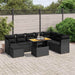 Set mobilier de grădină cu perne, 9 piese, negru, poliratan - WALTI WALTI
