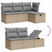 Set canapele de grădină, 7 piese, cu perne, bej, poliratan - WALTI WALTI