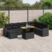 Set mobilier de grădină cu perne, 9 piese, negru, poliratan - WALTI WALTI