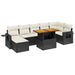 Set mobilier de grădină cu perne, 8 piese, negru, poliratan - WALTI WALTI