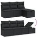 Set mobilier de grădină cu perne, 9 piese, negru, poliratan - WALTI WALTI