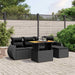 Set mobilier de grădină cu perne, 6 piese, negru, poliratan - WALTI WALTI