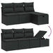 Set mobilier de grădină cu perne, 8 piese, negru, poliratan - WALTI WALTI