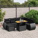 Set mobilier de grădină cu perne, 8 piese, negru, poliratan - WALTI WALTI