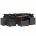 Set canapele de grădină cu perne, 7 piese, negru, poliratan - WALTI WALTI
