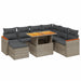 Set canapele de grădină cu perne, 8 piese, gri, poliratan - WALTI WALTI