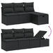 Set mobilier de grădină cu perne, 8 piese, negru, poliratan - WALTI WALTI