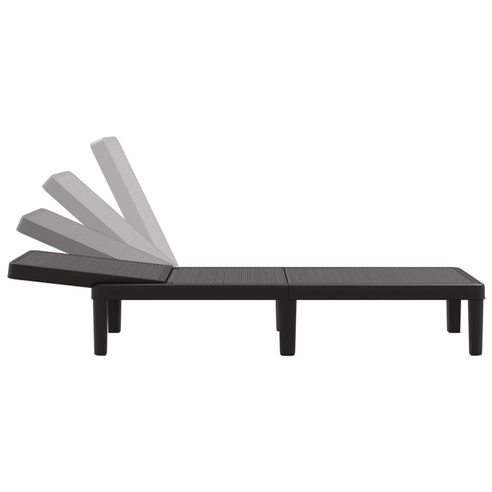 Șezlong reglabil în înălțime în 4 direcții, 155,5x57x28 cm, PP - WALTI WALTI