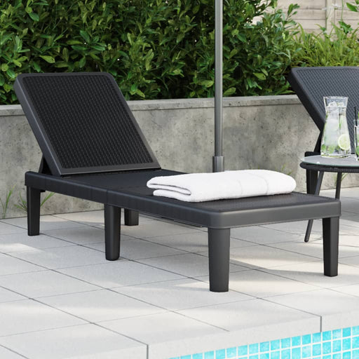 Șezlong reglabil în înălțime în 4 direcții, 155,5x57x28 cm, PP - WALTI WALTI
