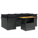 Set canapele de grădină cu perne, 7 piese, negru, poliratan - WALTI WALTI