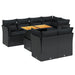 Set mobilier de grădină cu perne, 8 piese, negru, poliratan - WALTI WALTI