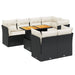Set mobilier de grădină cu perne, 8 piese, negru, poliratan - WALTI WALTI