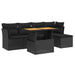 Set mobilier de grădină cu perne, 6 piese, negru, poliratan - WALTI WALTI