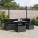 Set mobilier de grădină cu perne, 6 piese, negru, poliratan - WALTI WALTI
