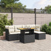 Set mobilier de grădină cu perne, 6 piese, negru, poliratan - WALTI WALTI