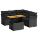 Set mobilier de grădină cu perne, 5 piese, negru, poliratan - WALTI WALTI