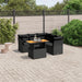 Set mobilier de grădină cu perne, 5 piese, negru, poliratan - WALTI WALTI